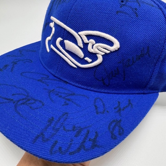 NFL Players Association Signed Blue w White Adjustable Strapback Players Inc Hat - Picture 9 of 16